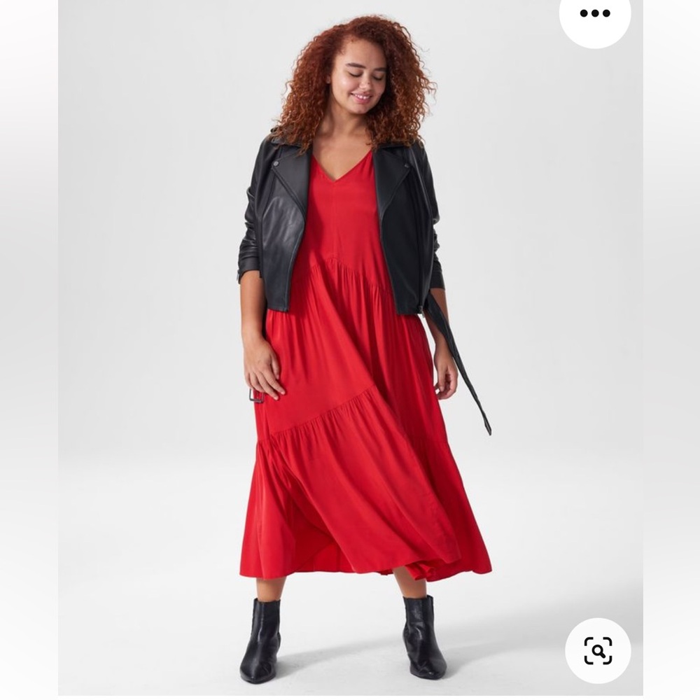 Universal standard Emily Cupro Maxi Dress - Red 4XS